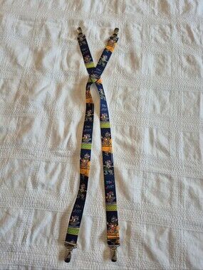 Vintage children's suspenders featuring a Tom and Jerry cartoon print EUC